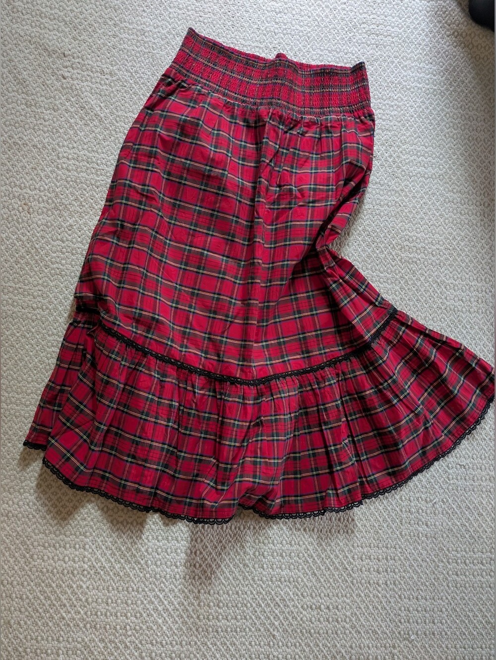 L Sail To Sable Plaid Maxi Holiday Skirt
